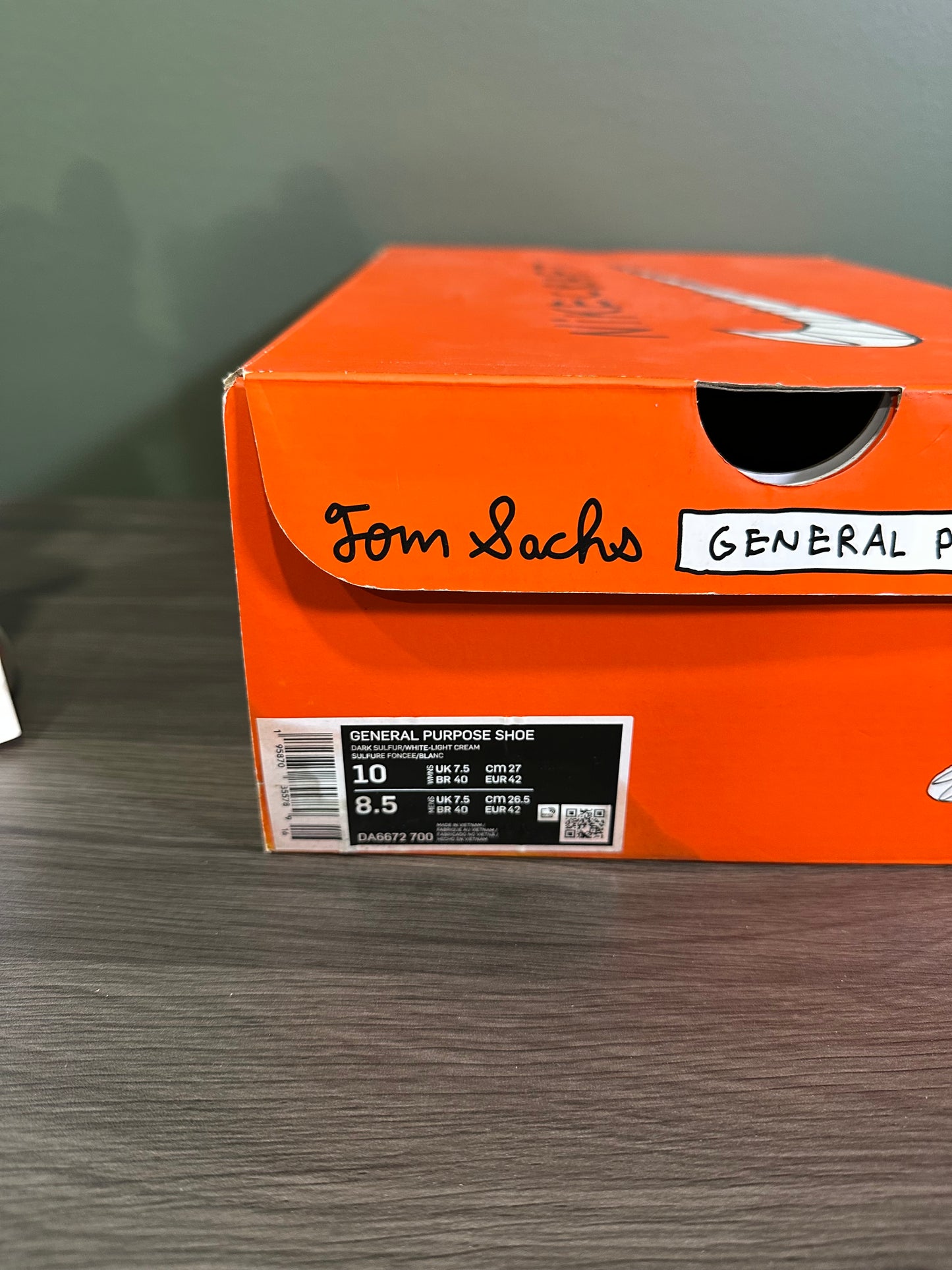 NikeCraft General Purpose Shoes Tom Sachs Dark Sulfur