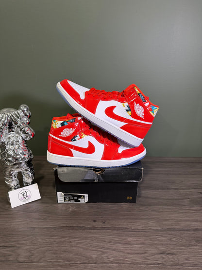 Jordan 1 Mid Barcelona Sweater Red