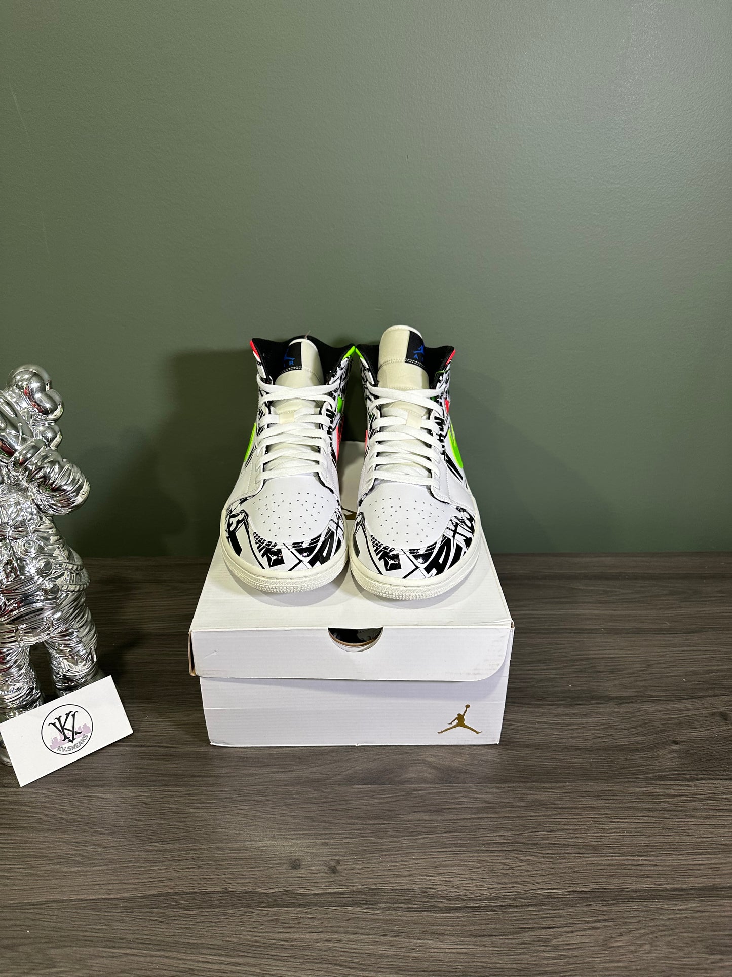 Jordan 1 Mid All Over Logos