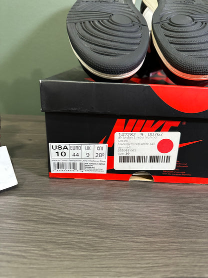 Jordan 1 High Black Gym Red