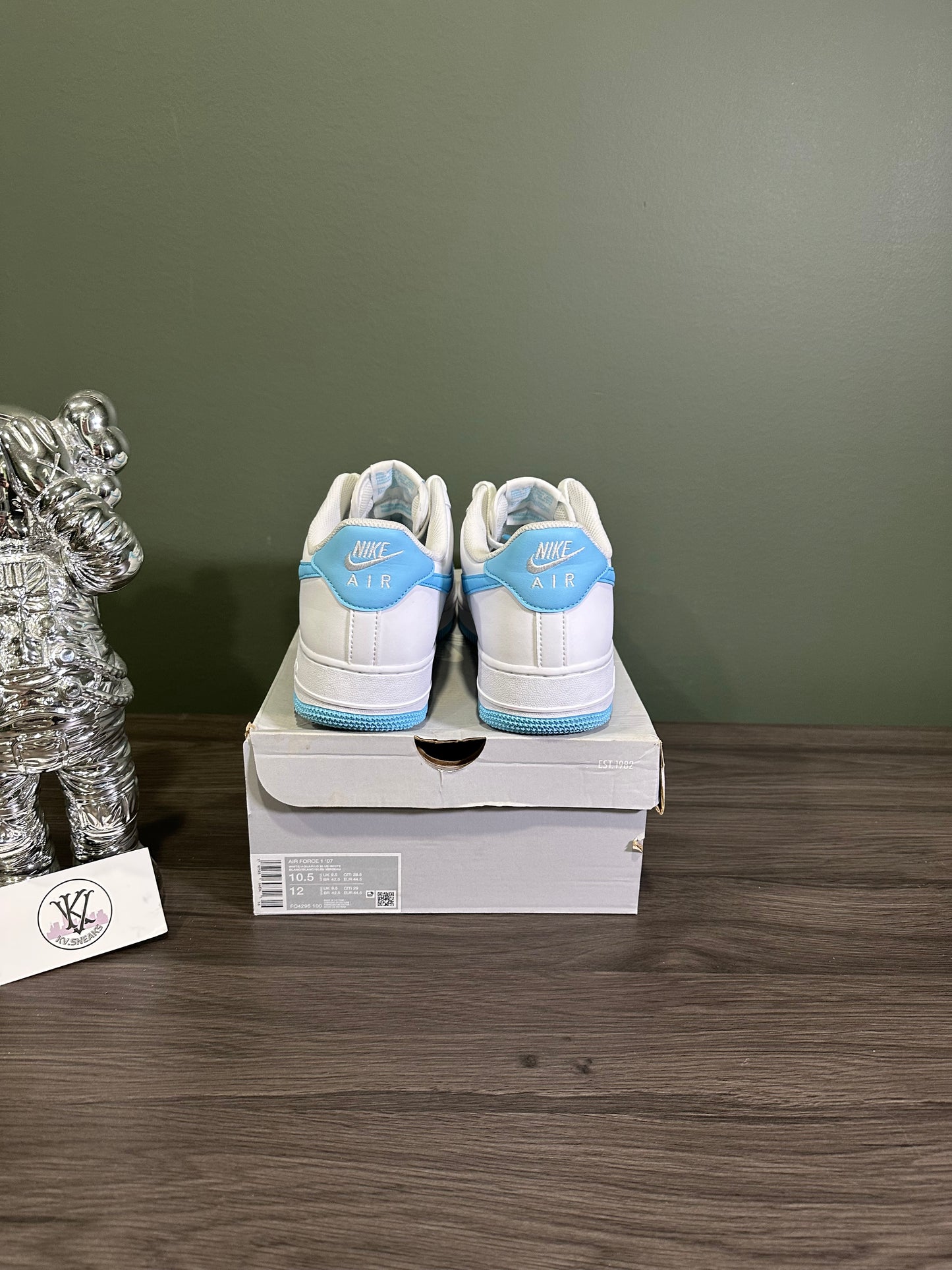 Air Force 1 White Aquarius Blue