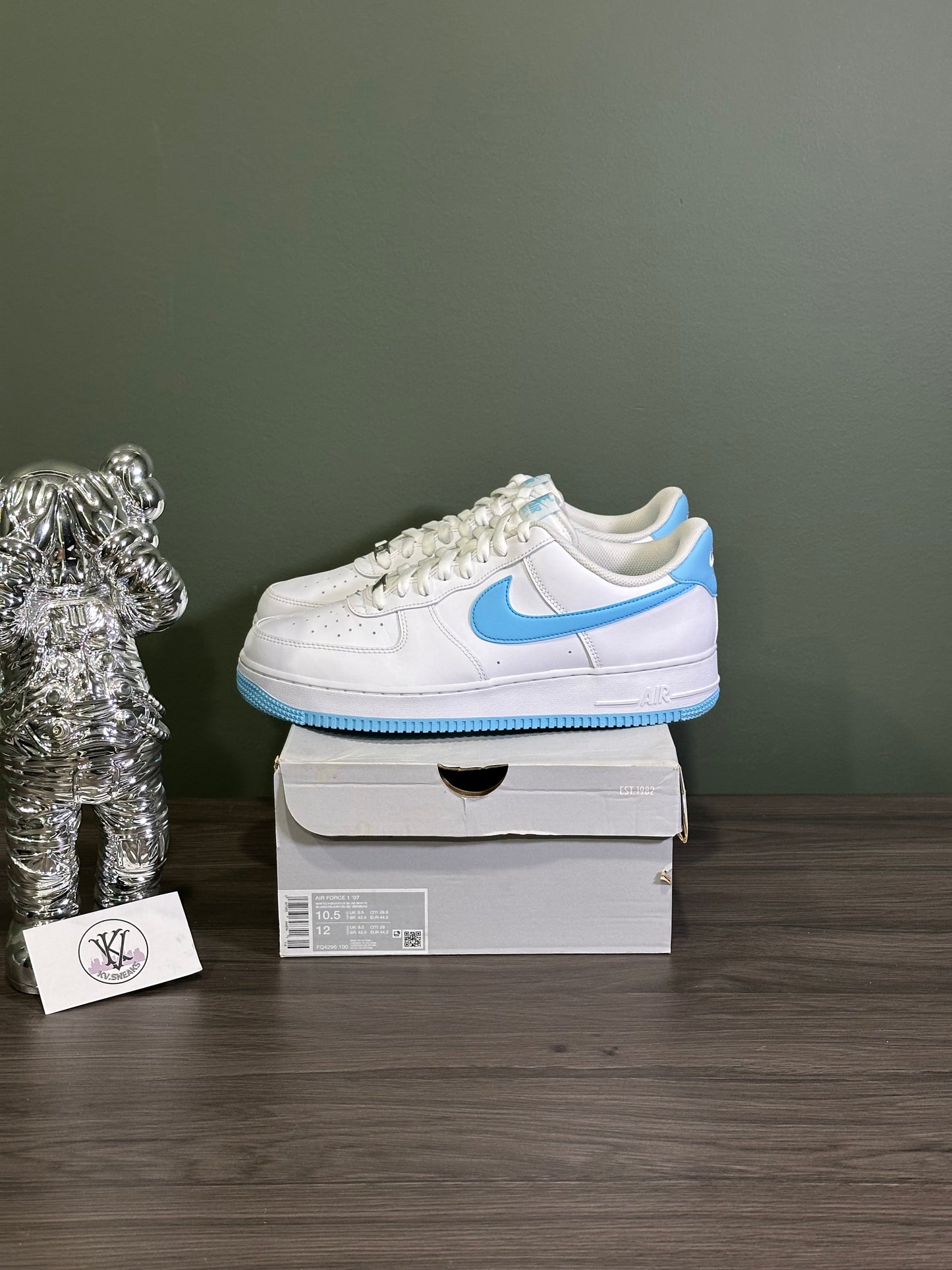 Air Force 1 White Aquarius Blue