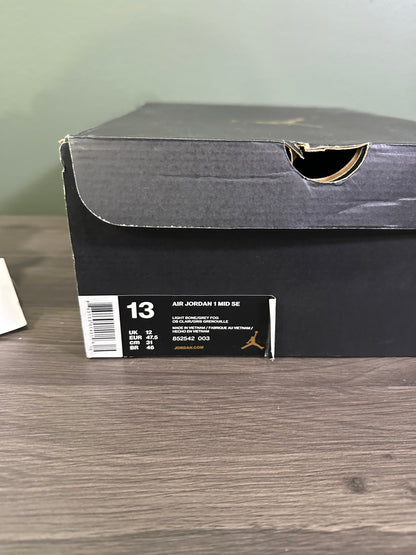Jordan 1 Mid Light Bone 2018