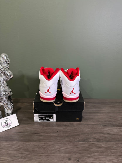 Jordan 5 White Pink Red (GS)