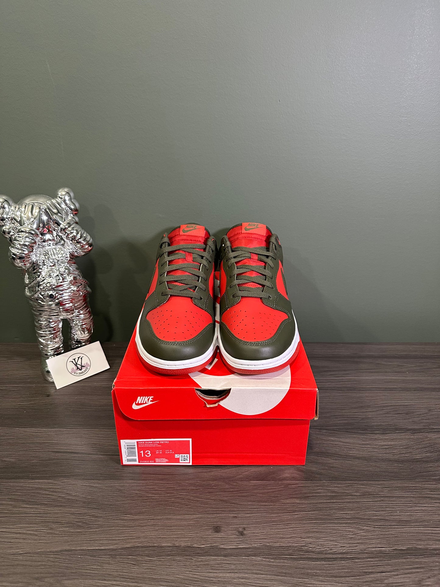 Dunk Low Mystic Red Cargo Khaki