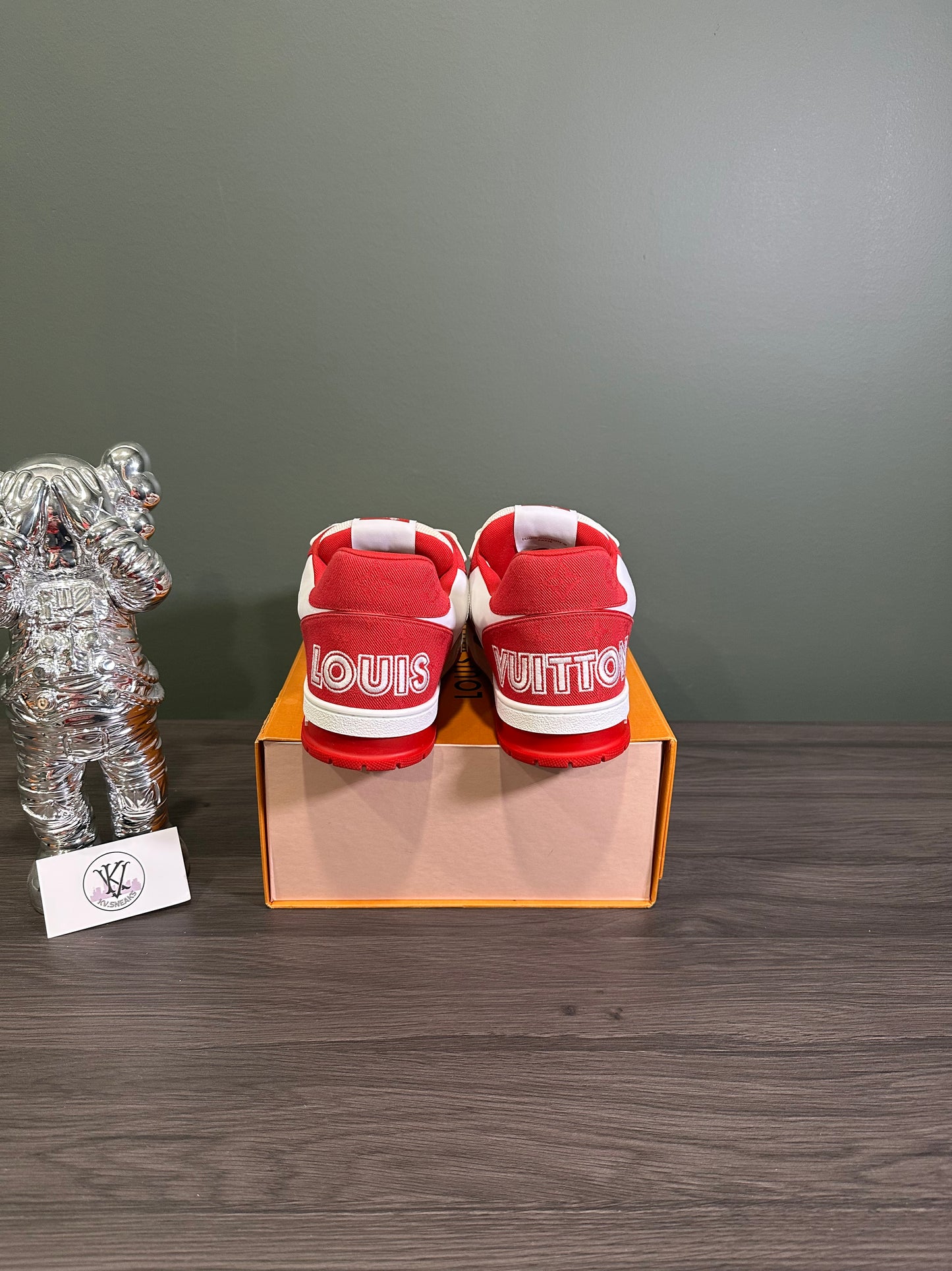 Louis Vuitton Trainer Red Monogram Denim