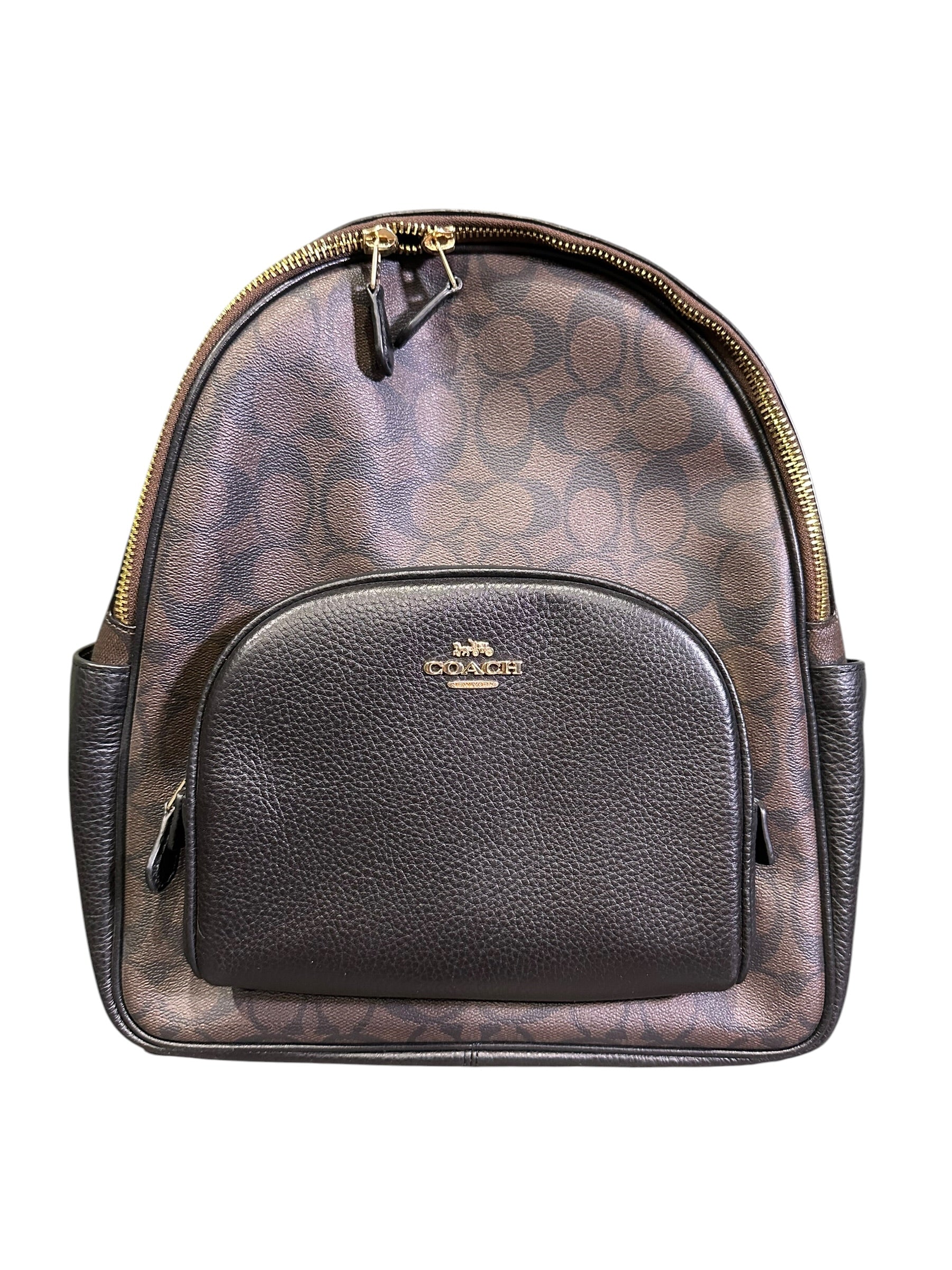 coach black court backpack Outlet In Signature Canvas Coach Bags | Coach Mini
