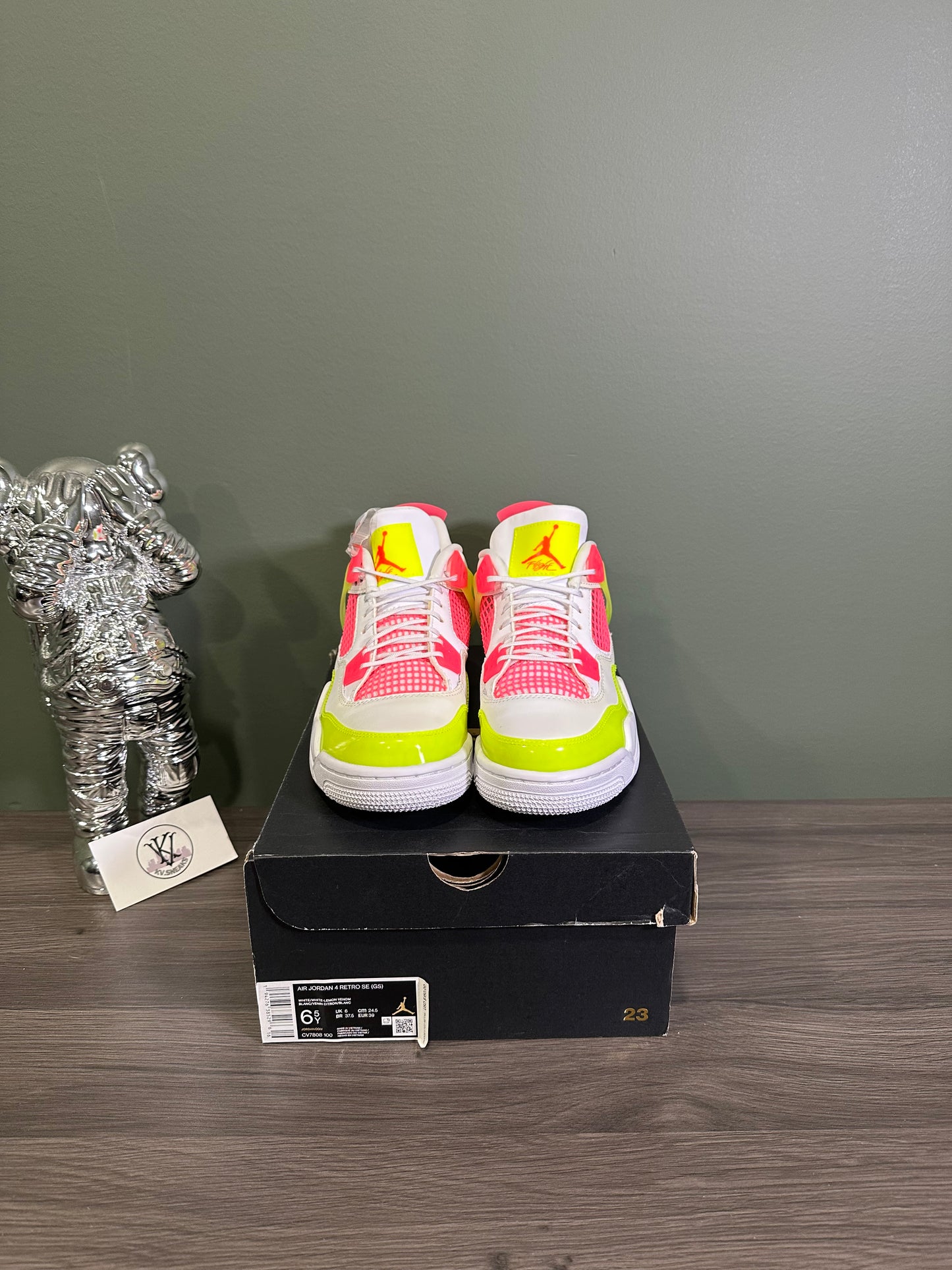 Jordan 4 White Lemon Pink (GS)