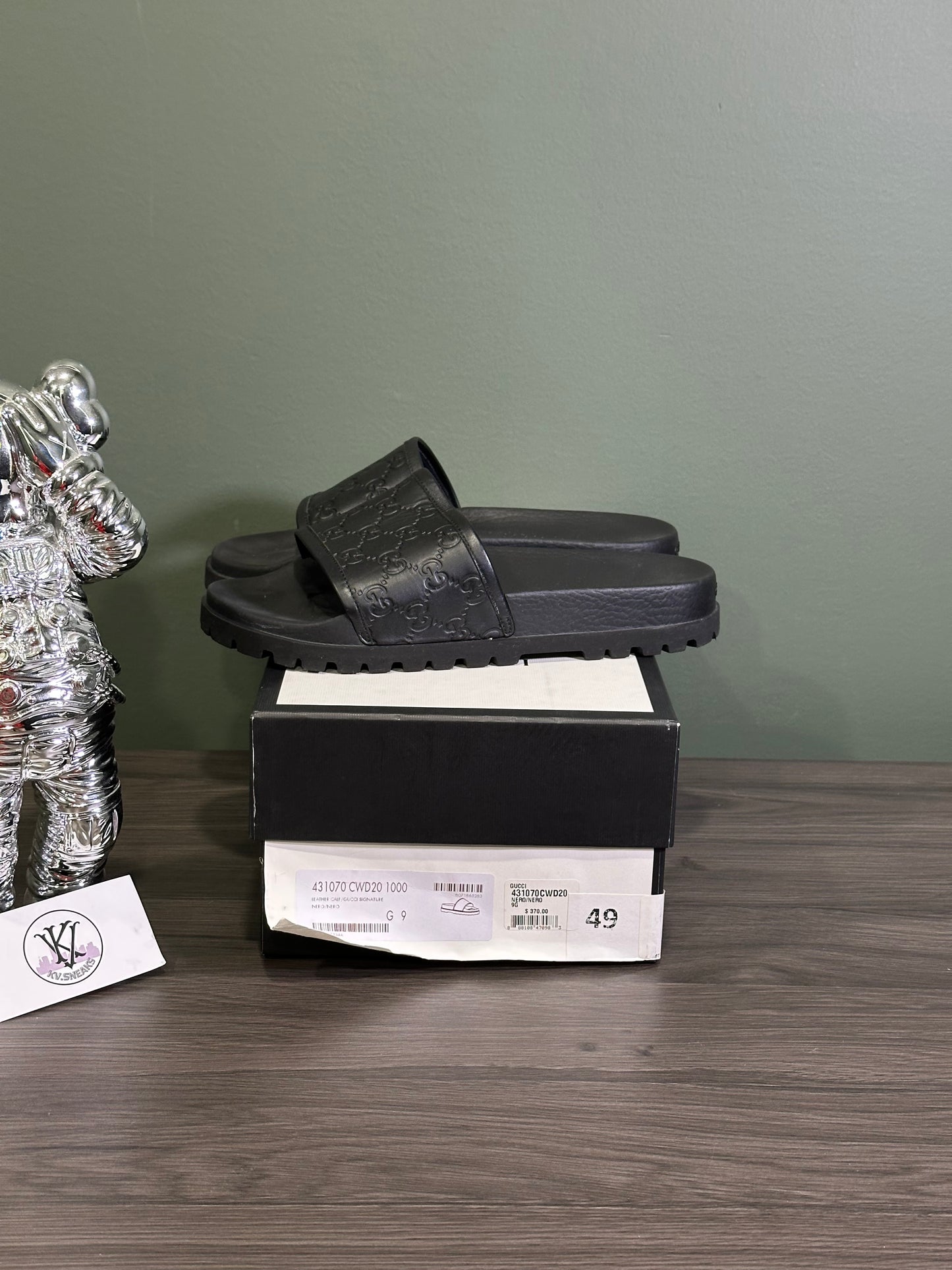 Gucci Signature GG Slide Black