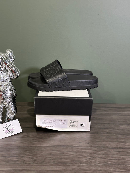 Gucci Signature GG Slide Black