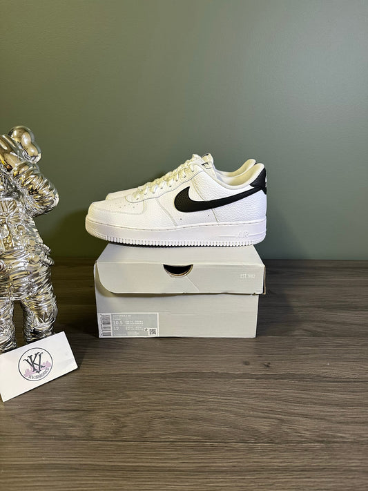 Nike Air Force 1 Low '07 White Black Pebbled Leather