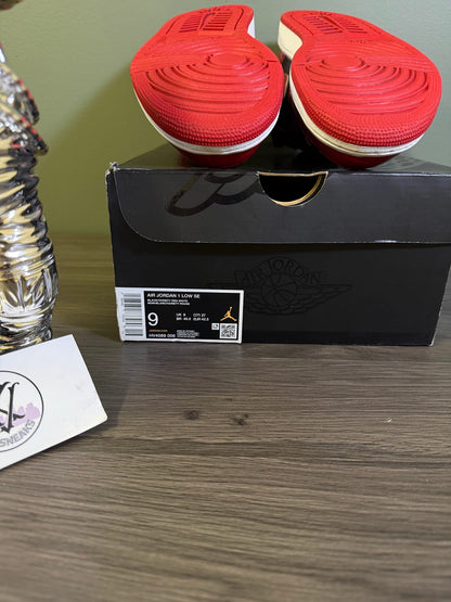 Jordan 1 Low SE Patent Varsity Red Black