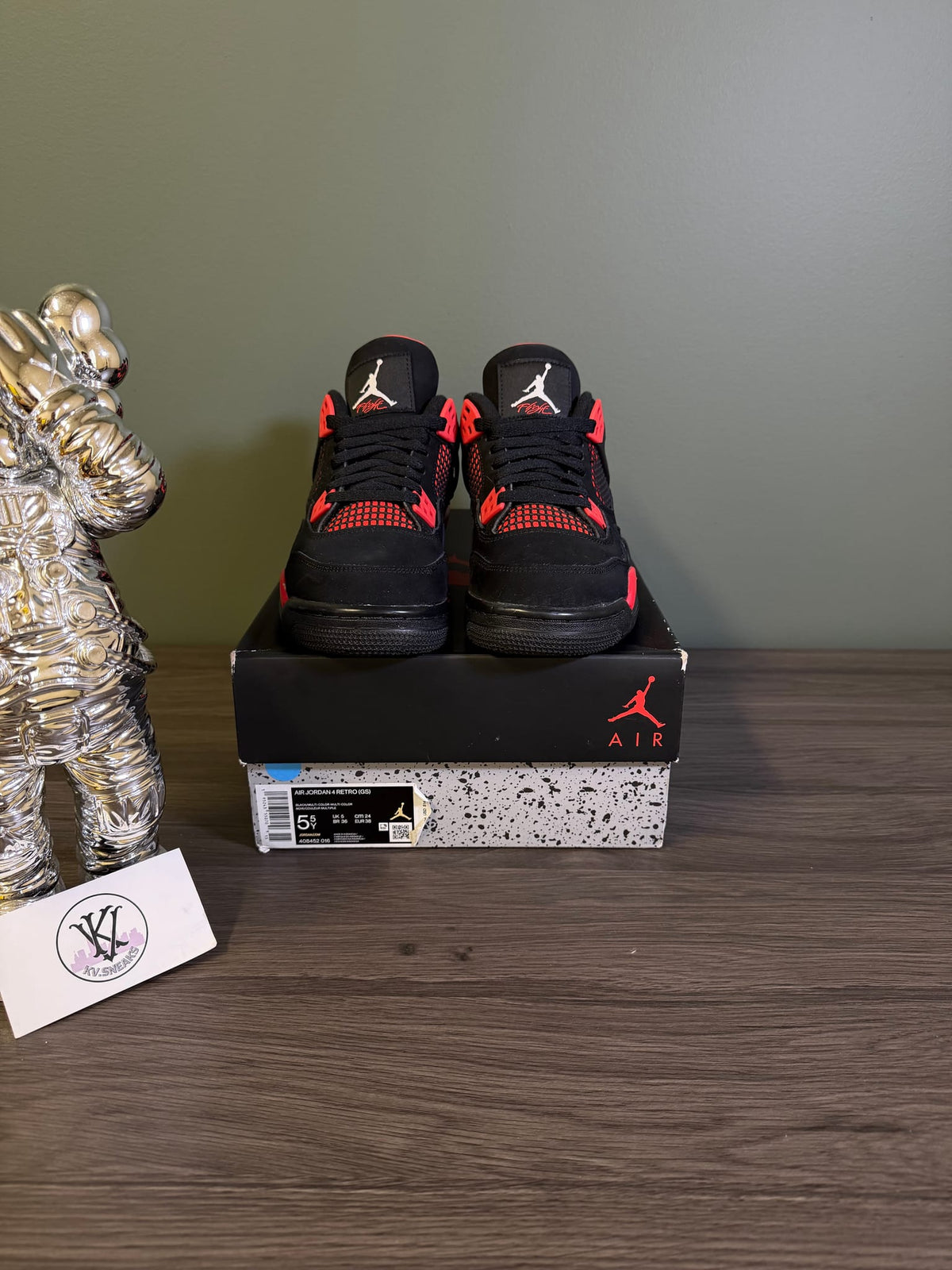 Jordan 4 Retro Red Thunder (GS)