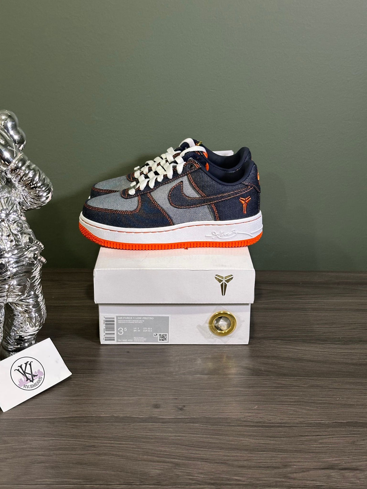 Nike Air Force 1 Low Protro Kobe Bryant Denim Obsidian Safety Orange