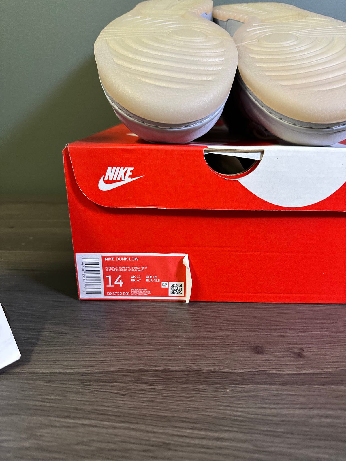 Nike Dunk Low Wolf Grey Pure Platinum