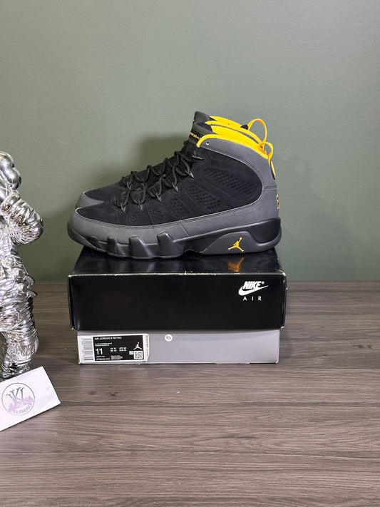 Jordan 9 Retro Dark Charcoal University Gold