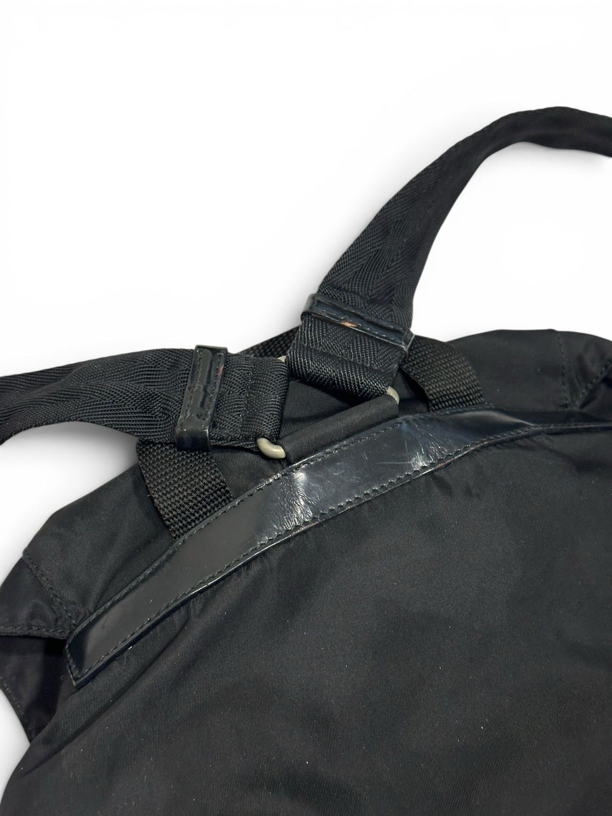 PRADA NYLON BACKPACK BLACK TRIANGLE LOGO
